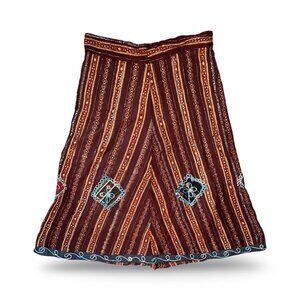 Kathmandu Nepal Embroidered Maxi Skirt Whimsigoth Festival Fairy Boho Size Large